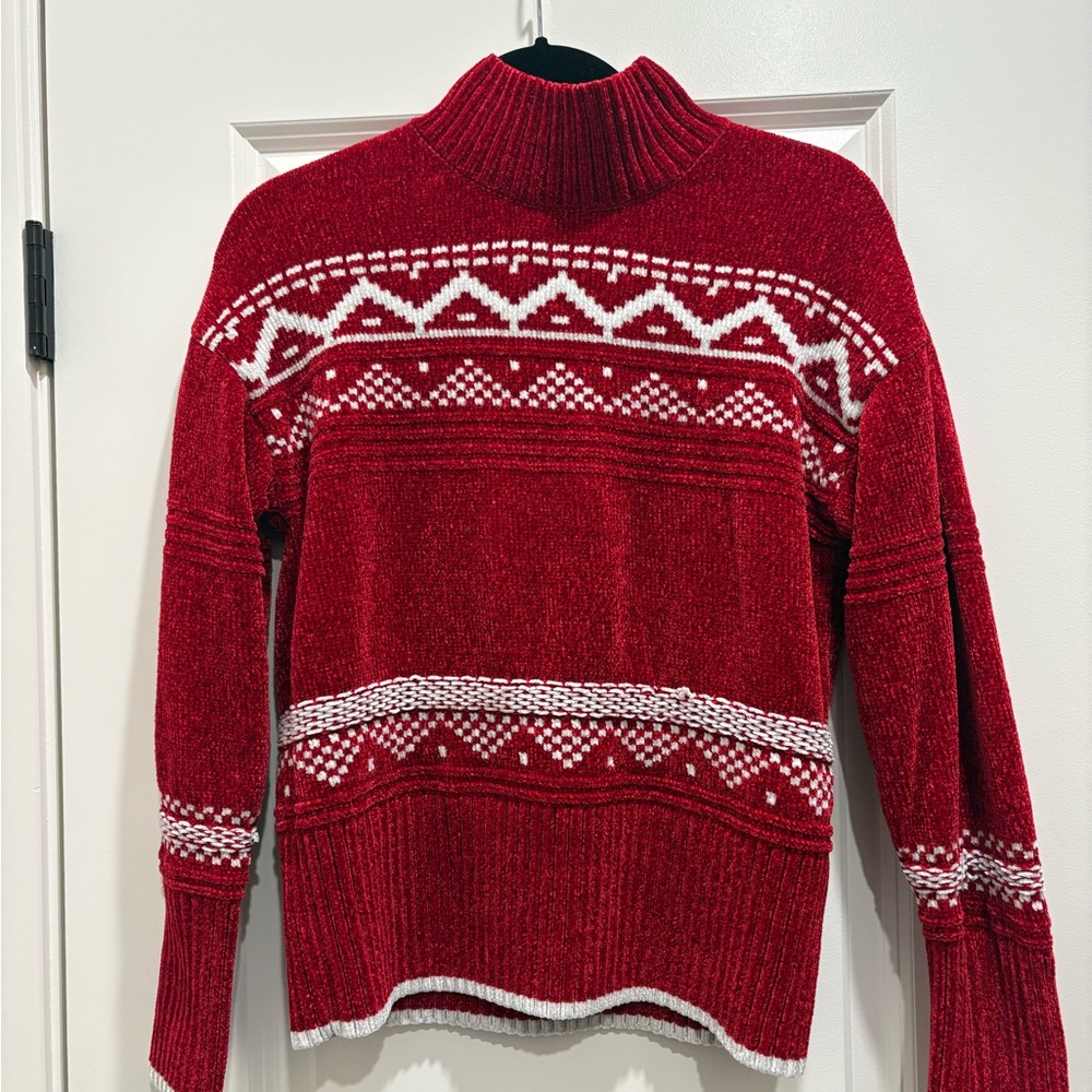 Christian Siriano Vibrant Red Knit Sweater